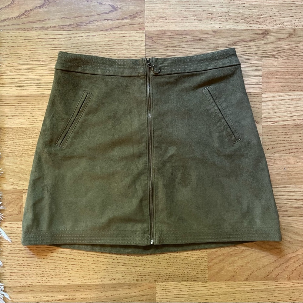 A&F vegan suede mini skirt